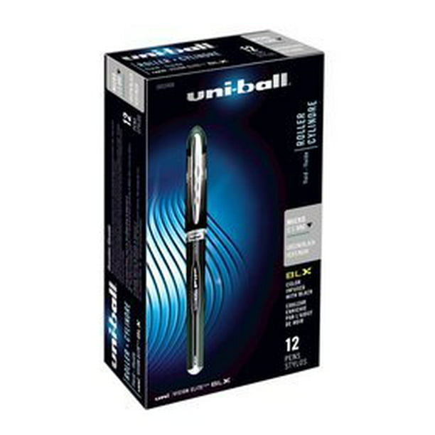 Micro Point uni-ball Vision Elite BLX Series Stick Rollerball Pens Green/Bl...